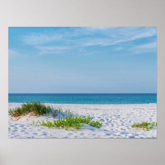 Witte zandstrand Florida Kustlijn Poster (Voorkant)