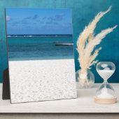 Witte zandstrand van Flic en Flac Mauritius overlo Fotoplaat (Zijkant)