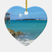 Witte zandstranden op de Bahama's Keramisch Ornament (Voorkant)