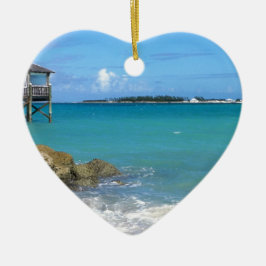 Witte zandstranden op de Bahama's Keramisch Ornament