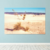 Witte zandyucca's canvas afdruk (Insitu (Houten vloer))