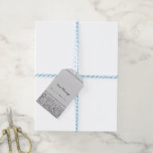 Witte Zebra Glitter Lovertjes Glam Feest Favor Chi Cadeaulabel (Met Touw)