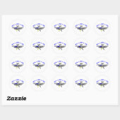Witte Zee Landlucht Ronde Sticker (Vel)