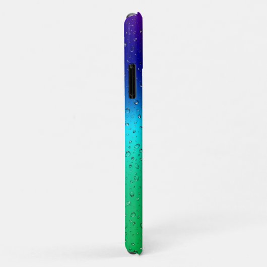 witte zeeduivel met regendruppels op regenboog Case-Mate iPhone case (Achterkant/rechts)