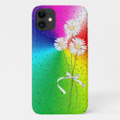 witte zeeduivel met regendruppels op regenboog Case-Mate iPhone case (Achterkant)