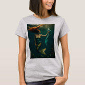 Witte Zeemeermin Gedrukt T-shirt met korte mouwen  (Voorkant)