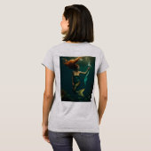 Witte Zeemeermin Gedrukt T-shirt met korte mouwen  (Achterkant volledig)