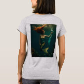 Witte Zeemeermin Gedrukt T-shirt met korte mouwen  (Achterkant)