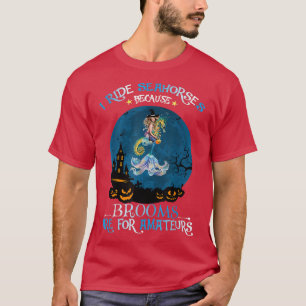 Witte zeemeermin ik heb het zeepaardje gerooid omd t-shirt