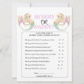 Witte Zeemeermin Moeder Worden. Mama of Papa Kaart (Voorkant)