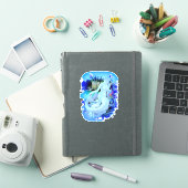 Witte Zeemeermin zittend in Thunder_Cove Sticker (iPad Cover)