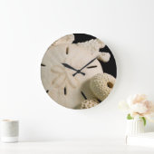 Witte zeemijlen en zanddollar grote klok (Huis)