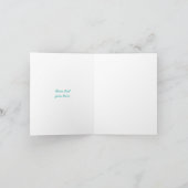 Witte zeepaard licht zeegroene trouw Dankjewel Bedankkaart (Binnen)