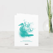 Witte zeepaardje licht zee groen bruiloft Bedankt (Achterkant)