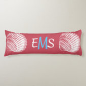 Witte zeeschelp lichaamskussen (Voorkant)