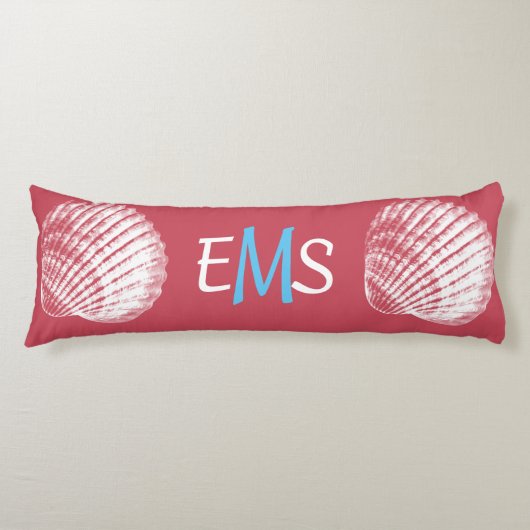 Witte zeeschelp lichaamskussen (Voorkant)