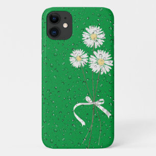 witte zeeschildpadden met regendruppels op groen Case-Mate iPhone case