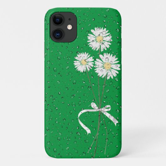 witte zeeschildpadden met regendruppels op groen Case-Mate iPhone case (Achterkant)