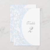 Witte Zeester Blauw Strand Trouwtafel Nummer Kaart (Voorkant / Achterkant)