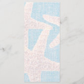 Witte Zeester & Blauwe Jute Elegant Strandmenu Menu (Achterkant)
