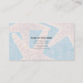Witte Zeester & Blauwe Jute Strand Modern Chic Visitekaartje (Achterkant)
