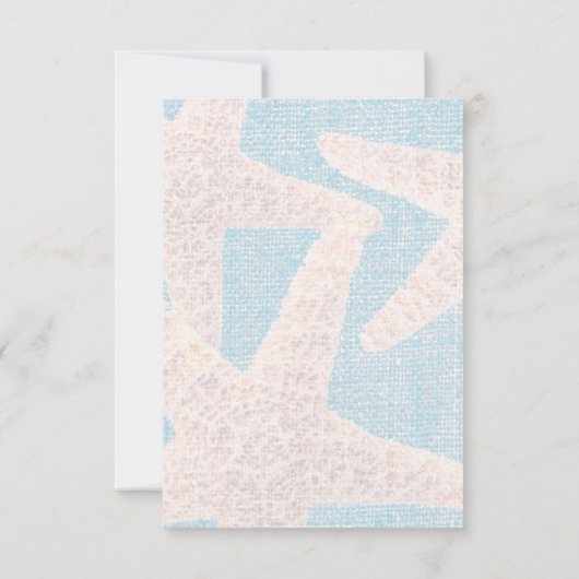 Witte Zeester & Blauwe Jute Strand Tafelnummer (Achterkant)