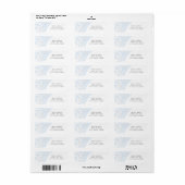 Witte Zeester Blauwe Strand Elegante Trouw Etiket (Full Sheet)