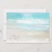 Witte Zeester Elegante Zomer Uitnodigingen Strand (Achterkant)