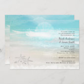 Witte Zeester Elegante Zomer Uitnodigingen Strand (Voorkant / Achterkant)