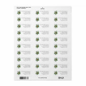 Witte Zeester en Hulst Kerstmis Etiket (Full Sheet)