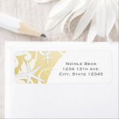 Witte zeester goud elegante strand bruiloft etiket (Insitu)