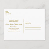 Witte Zeester Gouden Strand Bruiloft Save The Date Aankondigingskaart (Achterkant)