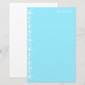 Witte Zeester grens gepersonaliseerde briefpapier (Voorkant / Achterkant)