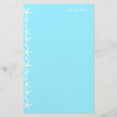 Witte Zeester grens gepersonaliseerde briefpapier (Voorkant)