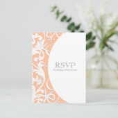 Witte Zeester Koraal Strand Elegante Trouw RSVP Uitnodiging Briefkaart (Staand voorkant)