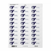 Witte Zeester Marineblauwe Elegante Strandbruiloft Etiket (Full Sheet)