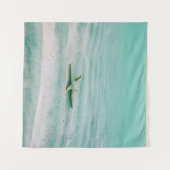 Witte zeester op zand onder water in de ochtend wandkleed (Voorkant (horizontaal))