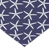 Witte zeester tegen een blauwe achtergrond korte tafelloper (Hoek)