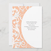 Witte zeesterren koraal strand bruiloft uitnodigin kaart (Achterkant)