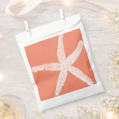 Witte zeesterren Patronen Zalm Roze Sinaasappel Ko Bedankzakje (Geknipt)