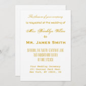 Witte Zeevaart Bruiloft Uitnodigingen Gouden Kompa (Voorkant / Achterkant)