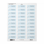Witte zegel op blauw etiket (Full Sheet)