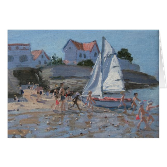 Witte zeilboot Palais sur Mer Frankrijk (Voorkant Horizontaal)