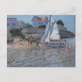 Witte zeilboot Palais sur Mer Frankrijk Briefkaart (Voorkant)