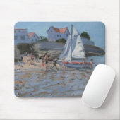 Witte zeilboot Palais sur Mer Frankrijk Muismat (Met muis)