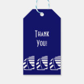 Witte zeilboten op Blue Custom Dank u Label Cadeaulabel (Voorkant)