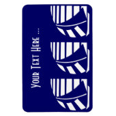 Witte Zeilboten op Blue Deco Custom Flexi Magnet Magneet (Verticaal)
