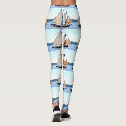witte zeilmaineschoer leggings (Achterkant)