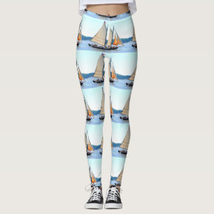 witte zeilmaineschoer leggings