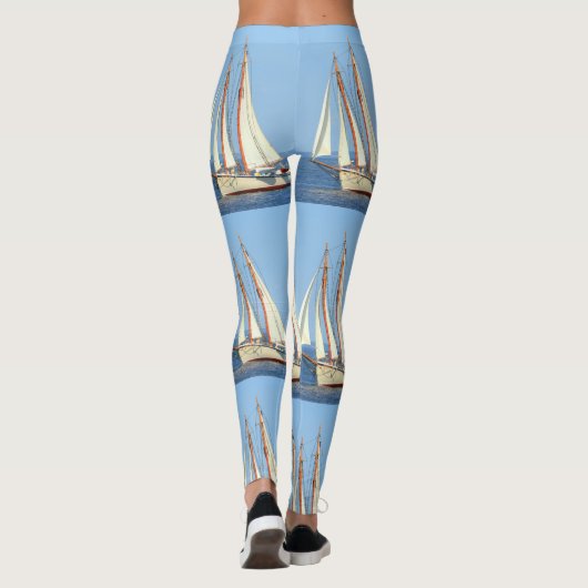witte zeilschoener leggings (Achterkant)